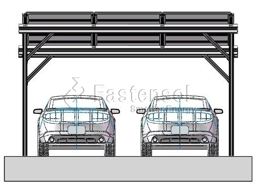 Aluminum Solar Waterproof Carport Mounting Structure