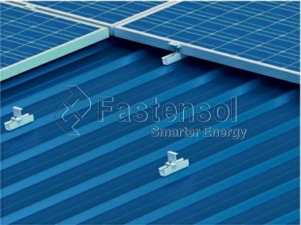 نظمت سقف معدني لامع نظام تركيب الطاقة الشمسية
