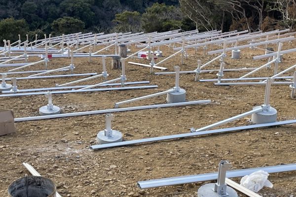 3MW هياكل تصاعد الأرض في الأساس الخرساني في اليابان